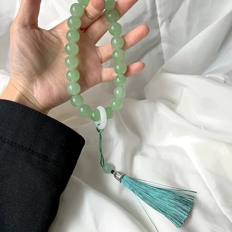 Blue and white bracelet, handle, Bodhi rosary