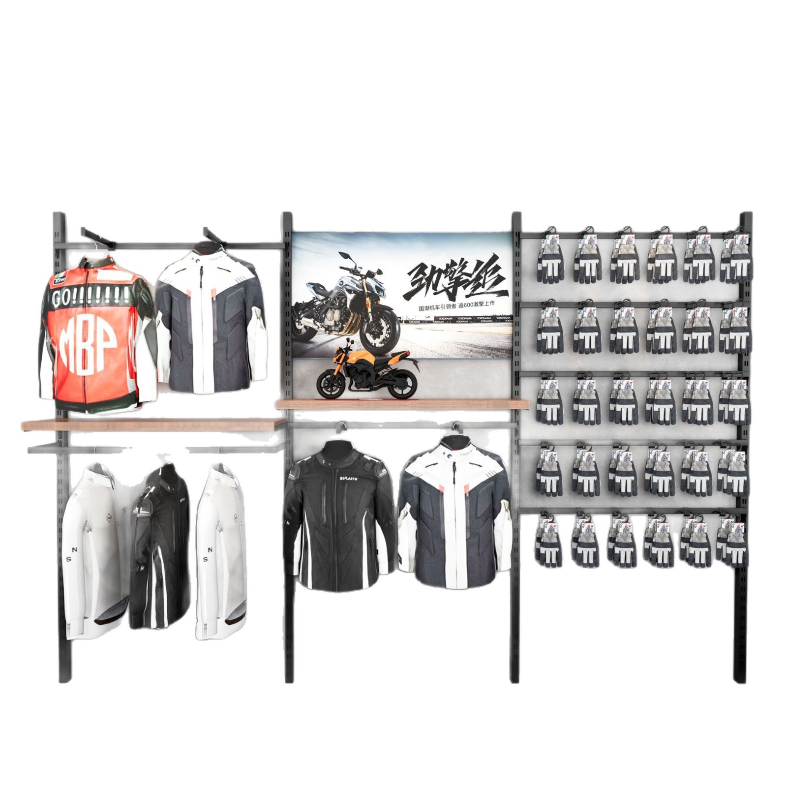 Estante de exhibición especial para deportes personalizados transfronterizos Estante de exhibición de ropa Estante de exhibición de productos de hierro grueso tipo suelo