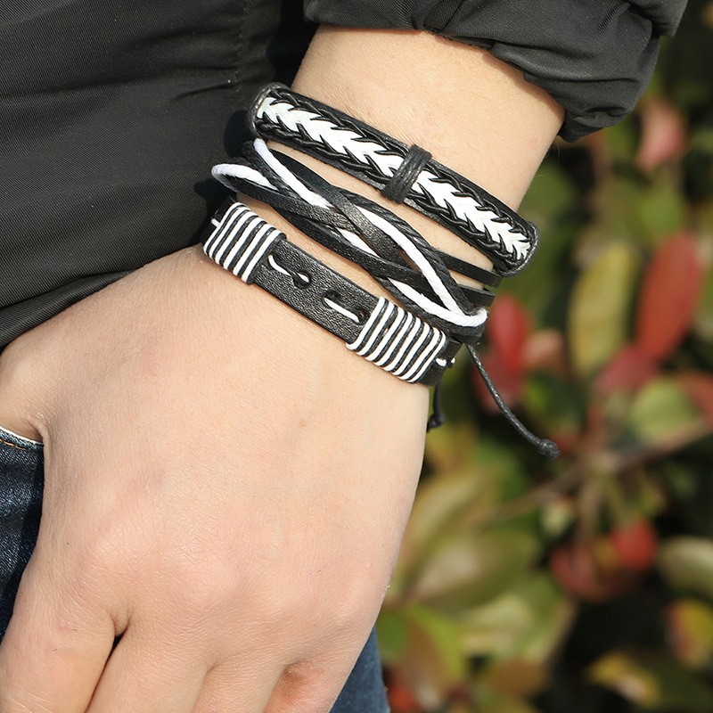 Simple Retro Multilayer Braided Leather Bracelet