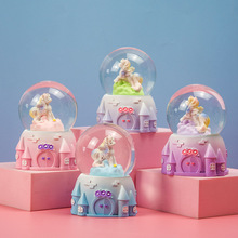多款卡通发光水球彩色独角兽水晶球摆件儿童生日礼物发亮礼品批发