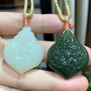Jin Yu Tang and Tian Yu antique pendant ice ice moist color rich carved antique pattern antique wear