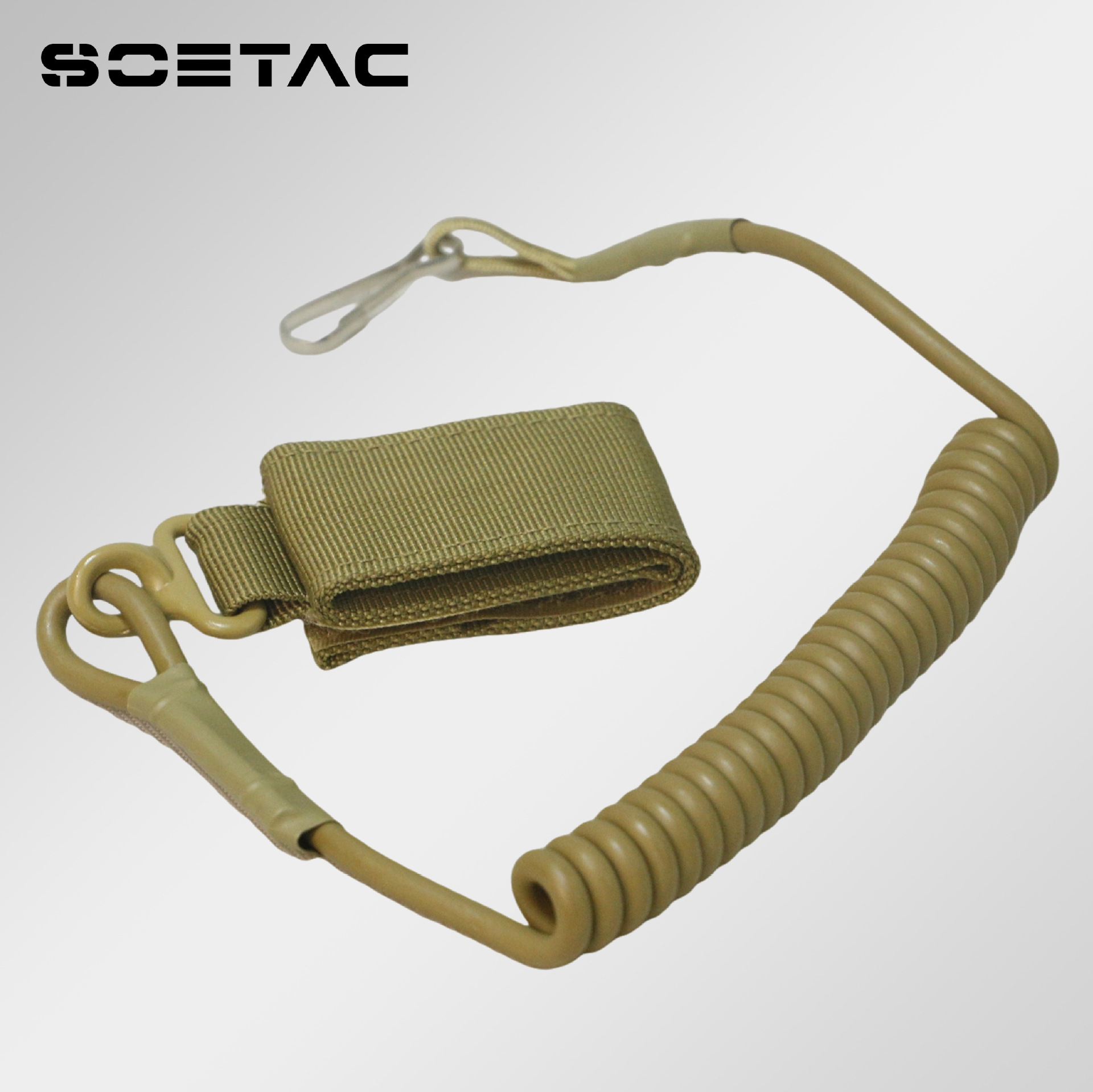 Cuerdas tácticas multifuncionales anti-perdida cuerda elástica cuerda de arma de resorte militar al aire libre cuerda elástica llavero