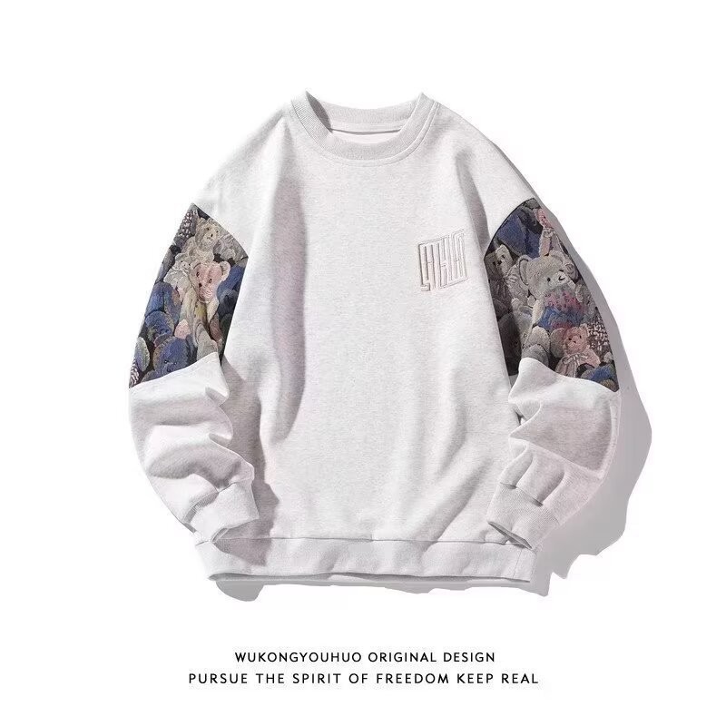 Pull ample en polaire pour homme, automne-hiver, grande taille, décontracté, sans bonnet, avec vêtements intégrés._voghion.com
