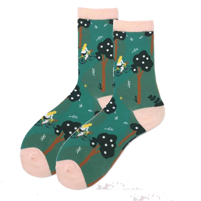 2023 fabricantes de calcetines de moda dibujos animados animal conejo perro gato comida serie frutas hombres y mujeres calcetines de algodón a mitad de la pantorrilla