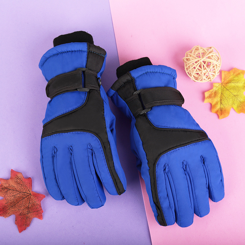 Guantes de invierno acolchados para niños (4-12 años), impermeables, antiviento, antideslizantes, para esquí o jugar con nieve