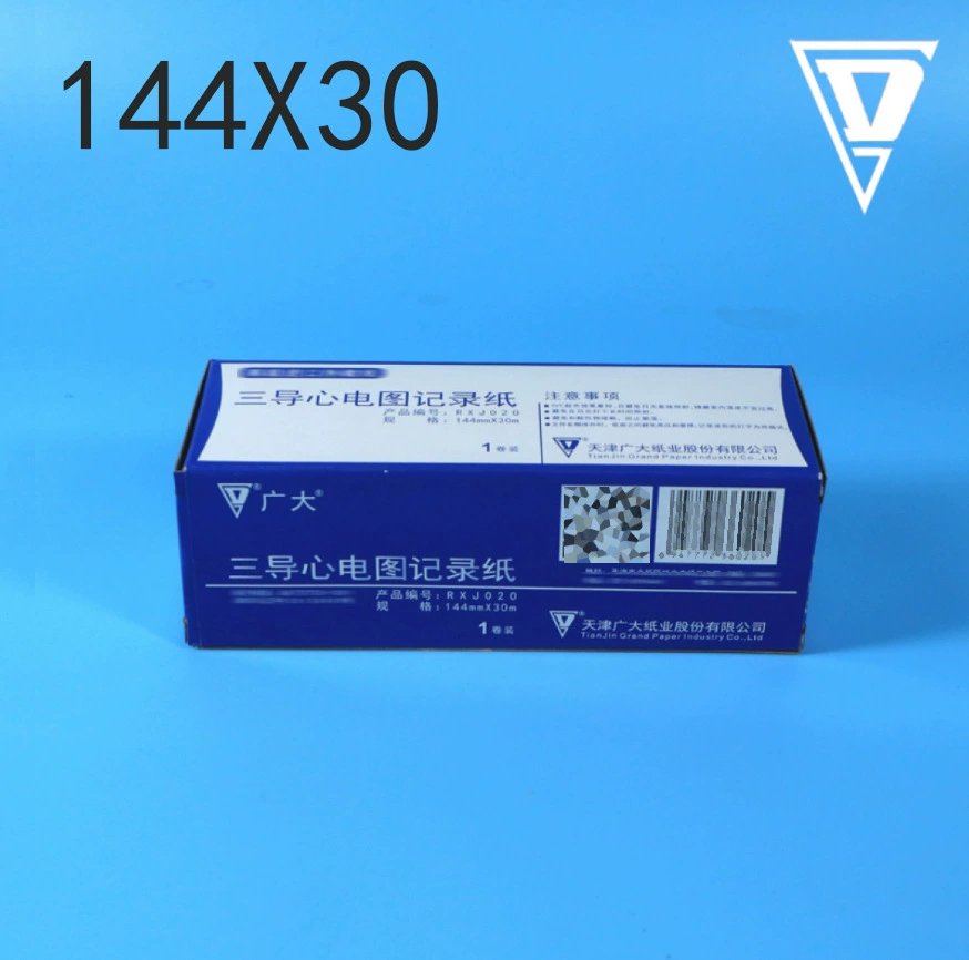 Тяньцзиньский обширный электрокардиографический чертеж с тремя проводами/шестью электрокардиографическими чертежами Медицинская записная бумага 144*30