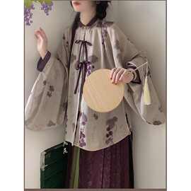 汉服酒酱紫葡萄明制琵琶袖宋制长衫弓袋袖吊带马面裙成人女其他