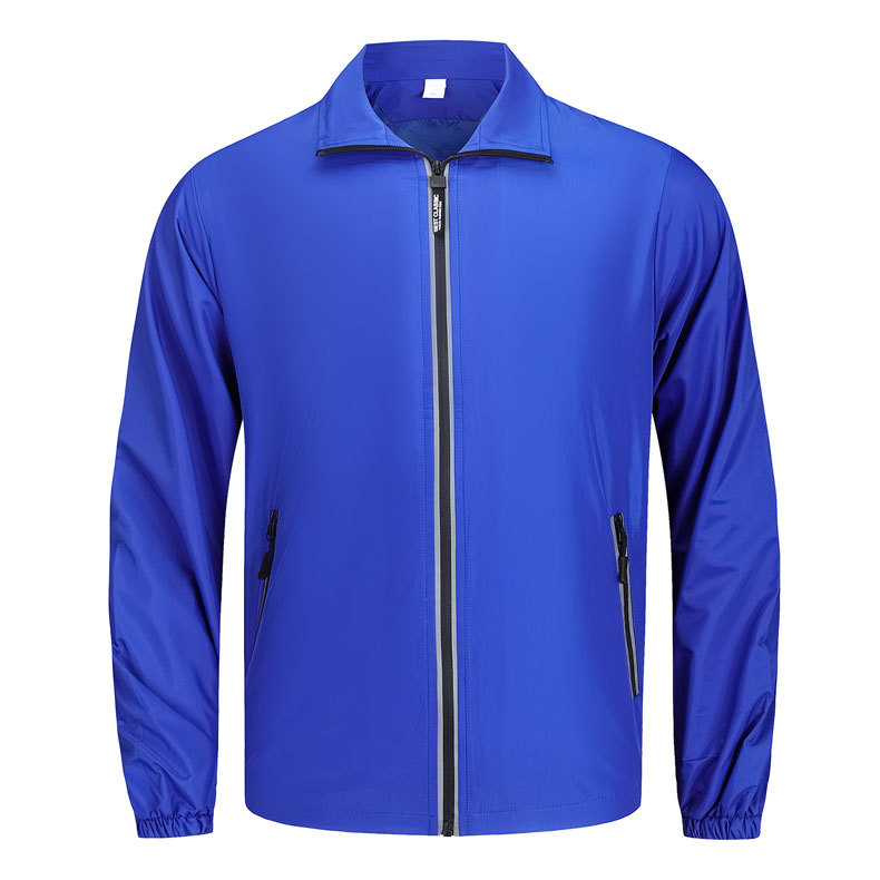 Chaqueta de trabajo con cremallera reflectante, uniforme de empleado de cadena de tiendas con logotipo bordado personalizado, ropa de trabajo de otoño e invierno, fabricación personalizada