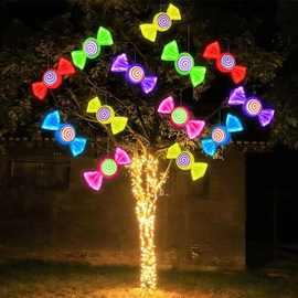 LED糖果造型灯挂件童心公园庭院装饰布置户外防水街道亮化工程
