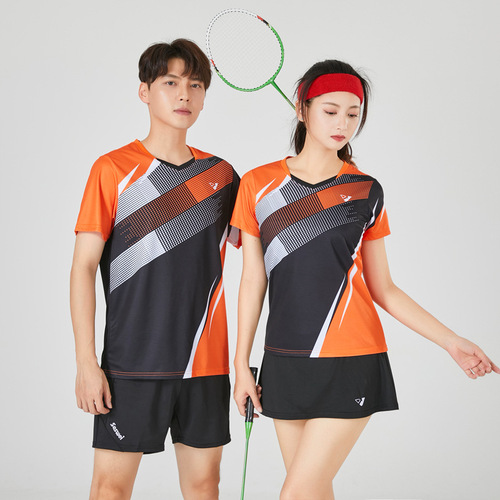 Men and women's badminton suit sports set table tennis team competition volleyball summer new style volleyball suit shirt customized 