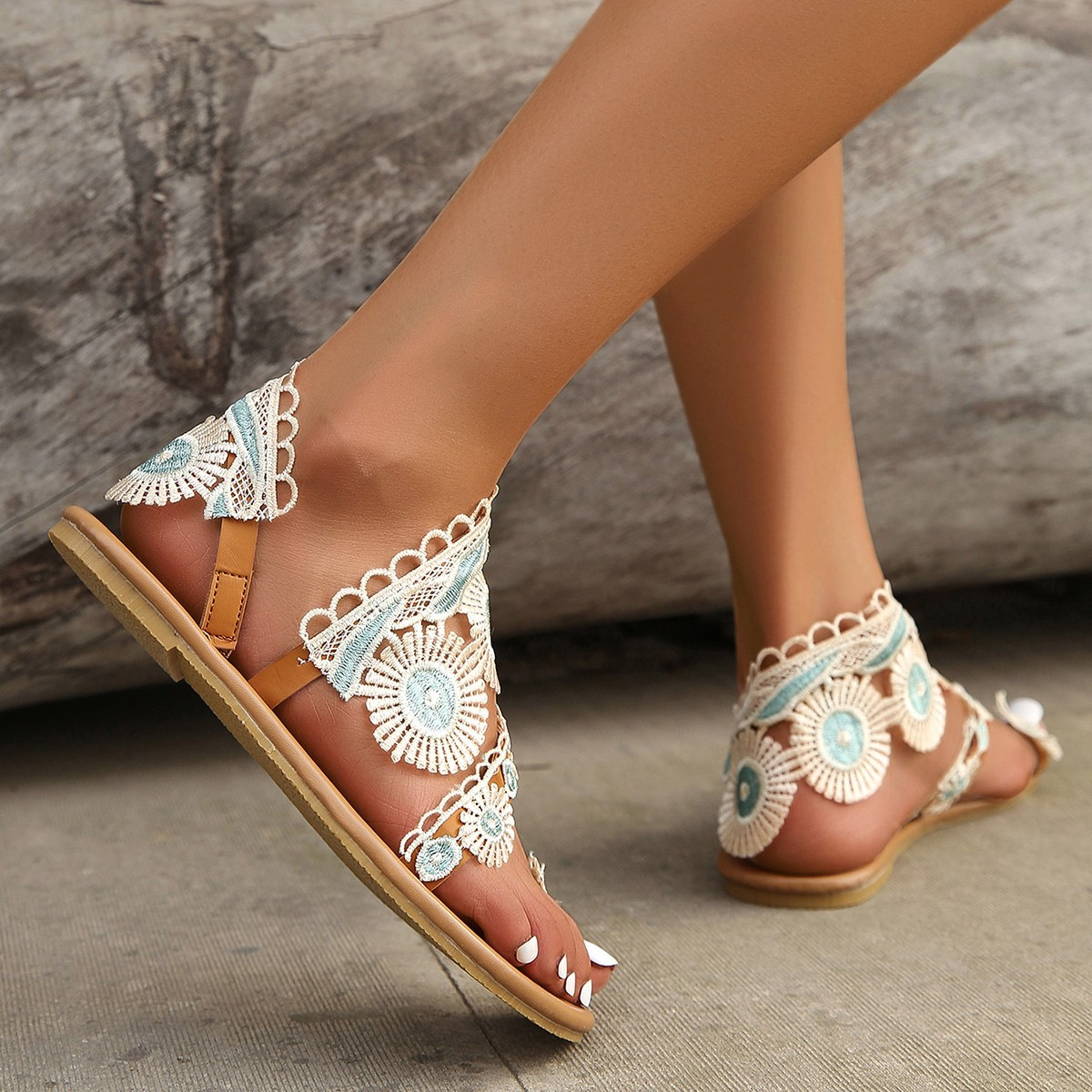 Women's Vacation Solid Color Point Toe Beach Sandals display picture 5