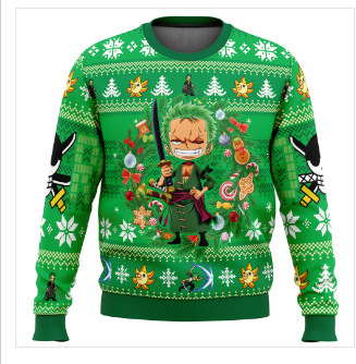 Linda asta asta Santa Claus estampado 3D hombre casual todo fósforo hombro recto manga larga suéter suelto cuello redondo suéter