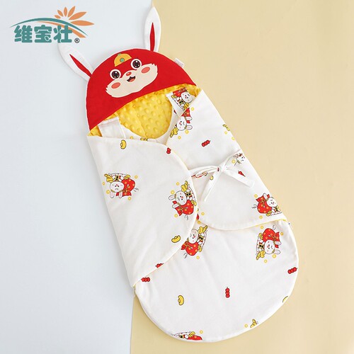 Newborn baby delivery room autumn and winter thickened newborn quilt baby sleeping bag anti-jump swaddle baby supplies