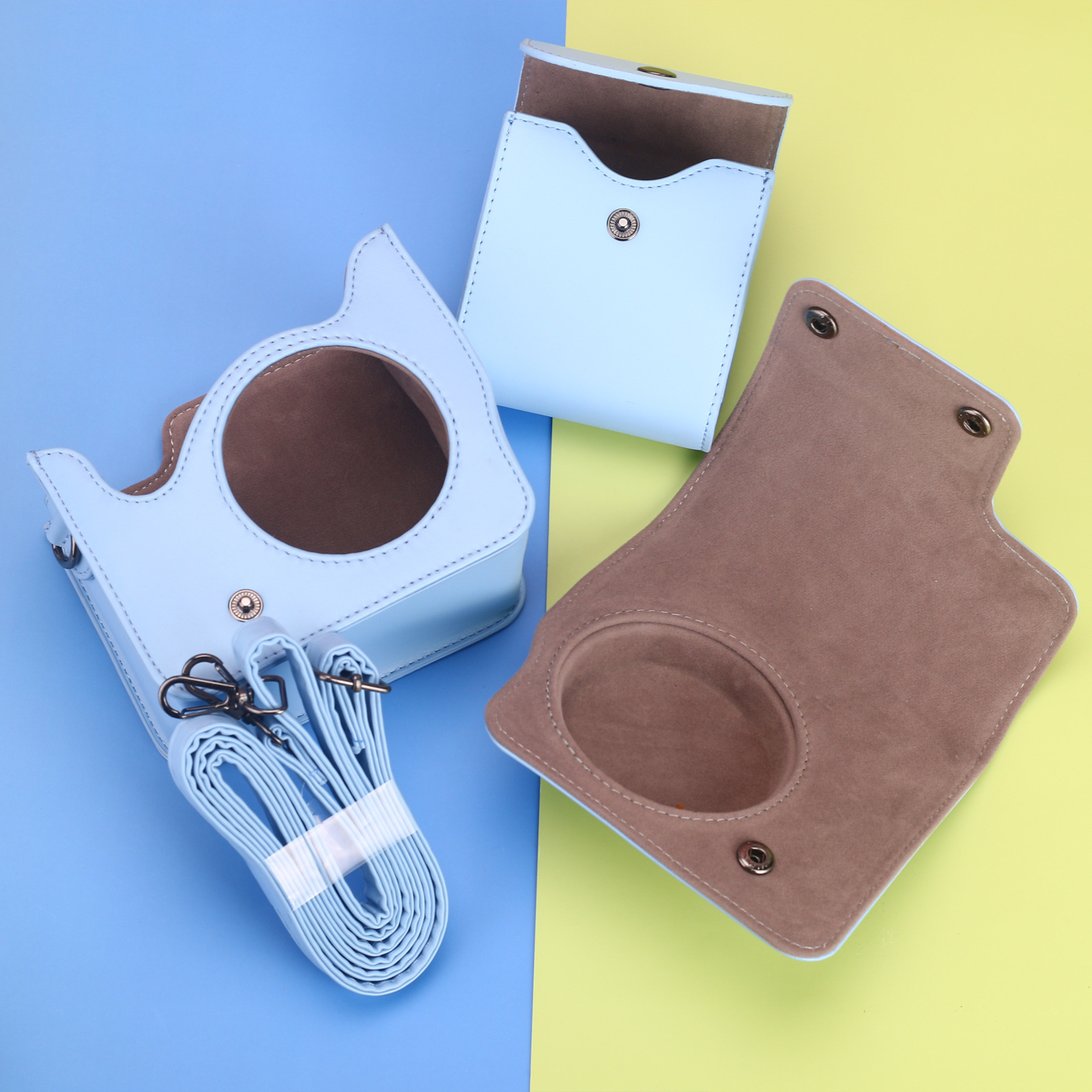 폴라로이드 미니 7 SE 솔리드 보호 커버 소매 투명 케이스 마카롱 보호 커버