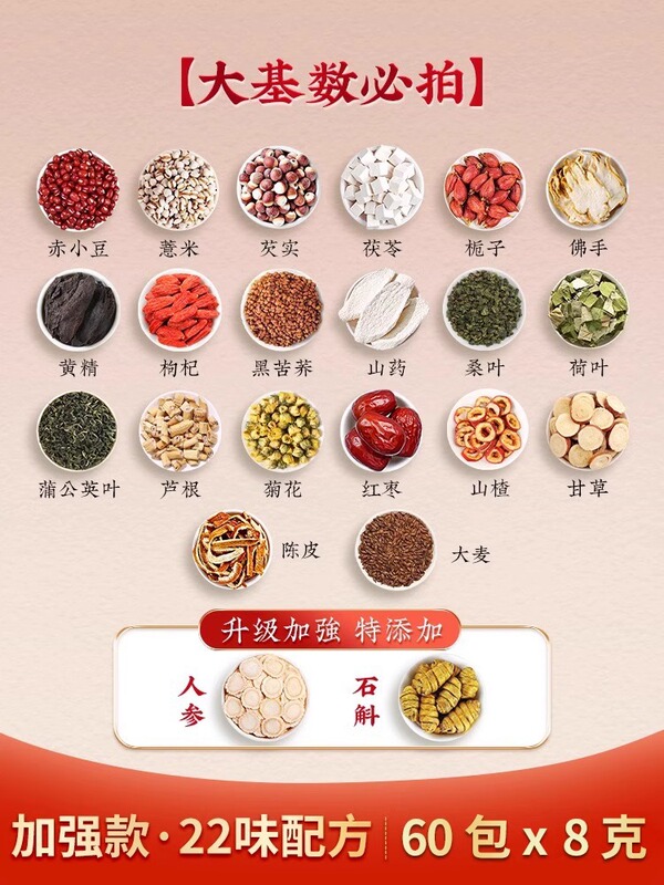 茯苓、麦芽、湿気対策茶、蓮の葉、サンザシ、バラ、陳皮、バラの花、排湿、健康維持、茶袋、体内の湿気を減らす|undefined