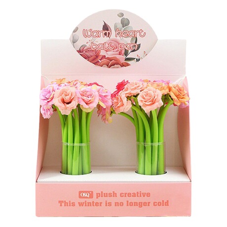 Flower Pens Creative Ornaments Rose Gel Pen Ins Wholesale New Cross-Border Gift 