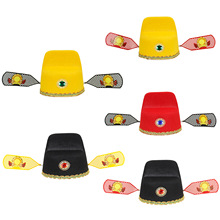 成人儿童款状元帽乌纱帽古装县官服帽七品芝麻官宫廷头饰皇帝帽子