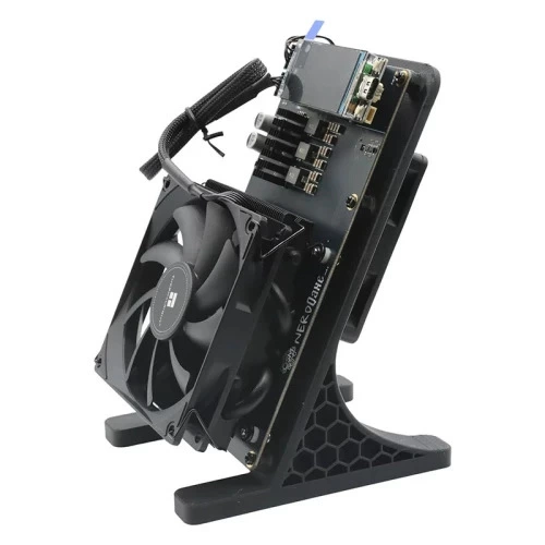 Разогнанная версия NerdQaxe++ Rev6.1 6TH майнер 100W потребление, двухвентиляторный дизайн, лоттомашина