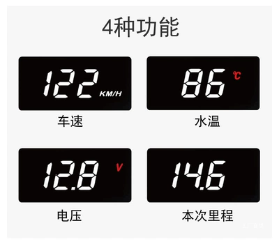 Vehicle HUD Head-Up Display Vehicle Speed Car