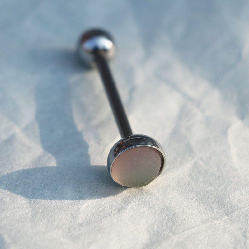 Simple Style Geometric Titanium Steel Polishing Tongue Nail 1 Piece