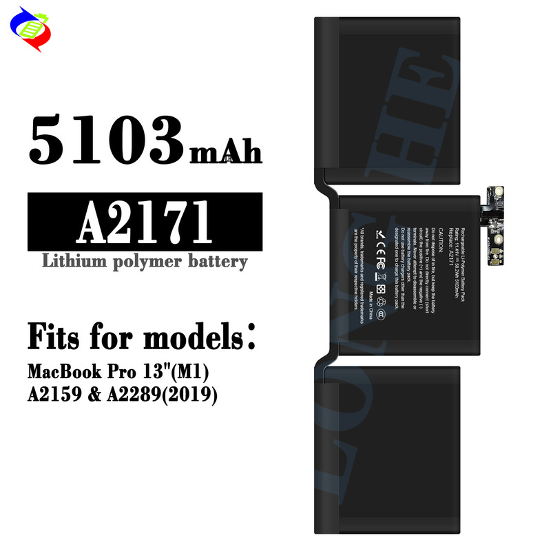 For Apple Pro 13 ''(M1)/A2159/A2289(2019) notebook battery A2171 wholesale For Apple Pro 13 ''(M1)/A2159/A2289(2019) notebook battery A2171 wholesale