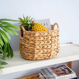 草编收纳筐水葫芦手工编织储物篮浴室杂物收纳筐脏衣篮