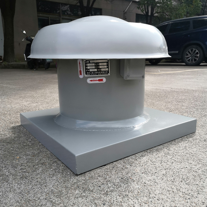 工业厂房屋顶排风用DWT-I 型轴流式屋顶通风机钢制筒身玻璃钢风帽