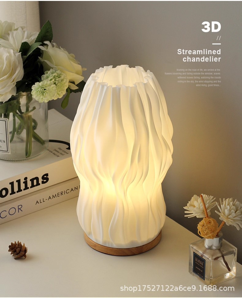 Lámpara de escritorio simple lujosa moderna nórdica de alto valor de la atmósfera de protección de ojos crema decoración de escritorio lámpara de noche