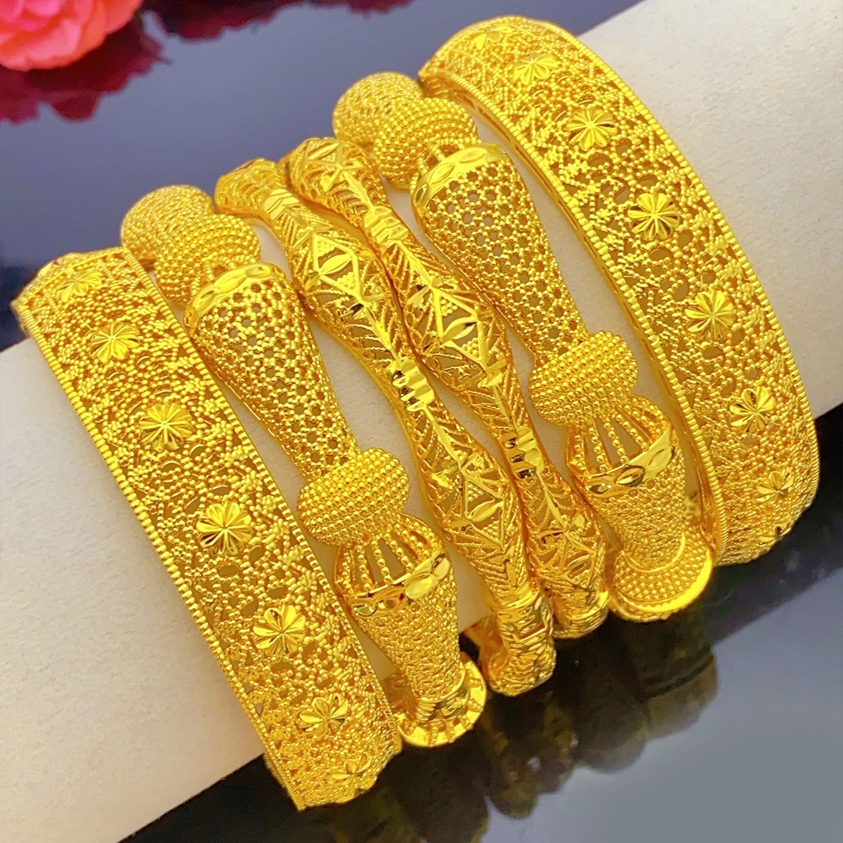 Bracelet, accessory, does not fade, 24 carat