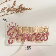 跨境热销品字母皇冠Birthday Queen胸针女士生日派对聚会配饰别针