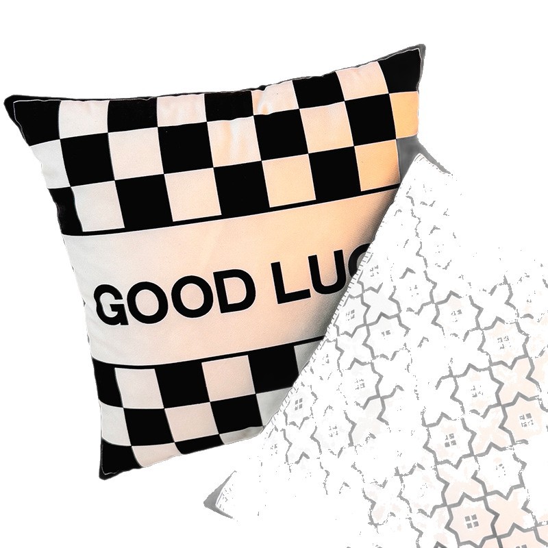 Funda de almohada GOODLUCK Funda de almohada de viento ins Linda almohada de dormitorio de estudiantes Cojín de sofá Funda de almohada