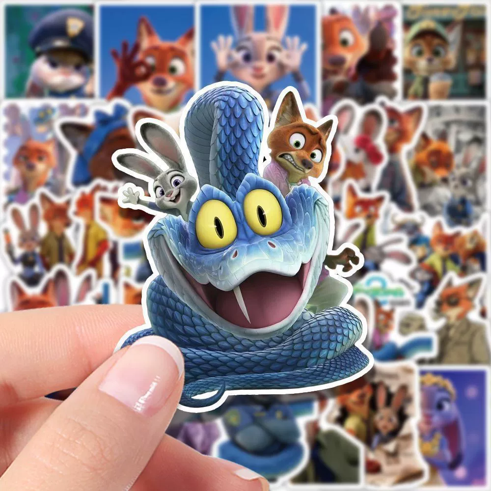Стикеры (Zootopia 2) — набор 92 шт., наклейки Nick & Judy для чехла, водостойкий винил