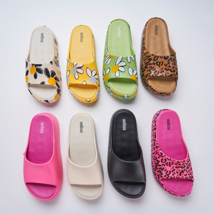 2024Meli*Sa Women's Shoes Wide-Band Thick-Soled Non-Slip Platform Shoes Casual Bread Shoes with Thick Flip-Flops