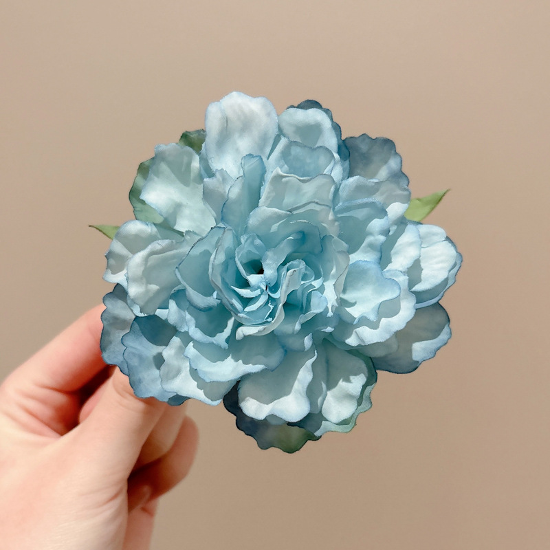 2025 brota de cabello en línea sensación de alto nivel rosa boca de pato mar de cabello cortado bordes de cabello clip de cabello flores adornamiento de cabello mujer