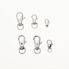 ステンレス鋼犬バックル完全に研磨された犬バックル荷物バックル diy キーホルダーアクセサリー回転吊りバックル