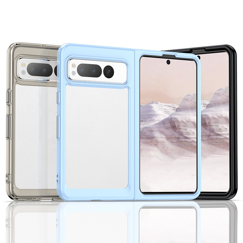 Colorful Google Pixel Fold Phone Case for Google Fold Phone Case All-inclusive Acrylic Solid Color Colorful Google Pixel Fold Phone Case for Google Fold Phone Case All-inclusive Acrylic Solid Color