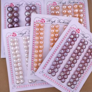 4A+ Natural Freshwater Bread Beads Half-Hole Steamed Bun Pearl Bare Beads Ring Face DIY Accessories Loose Beads Manufacturer Wholesale