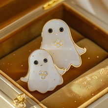 西凉妃子 儿童服装领针精致可爱搞怪幽灵胸针 外贸定制珐琅彩别针