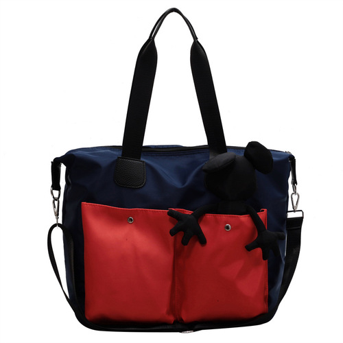 Women's Large Capacity Travel Bag for Business Trip, Portable and Waterproof Oxford Cloth, Unisex Lightweight Shoulder or Crossbody Fitness Bag