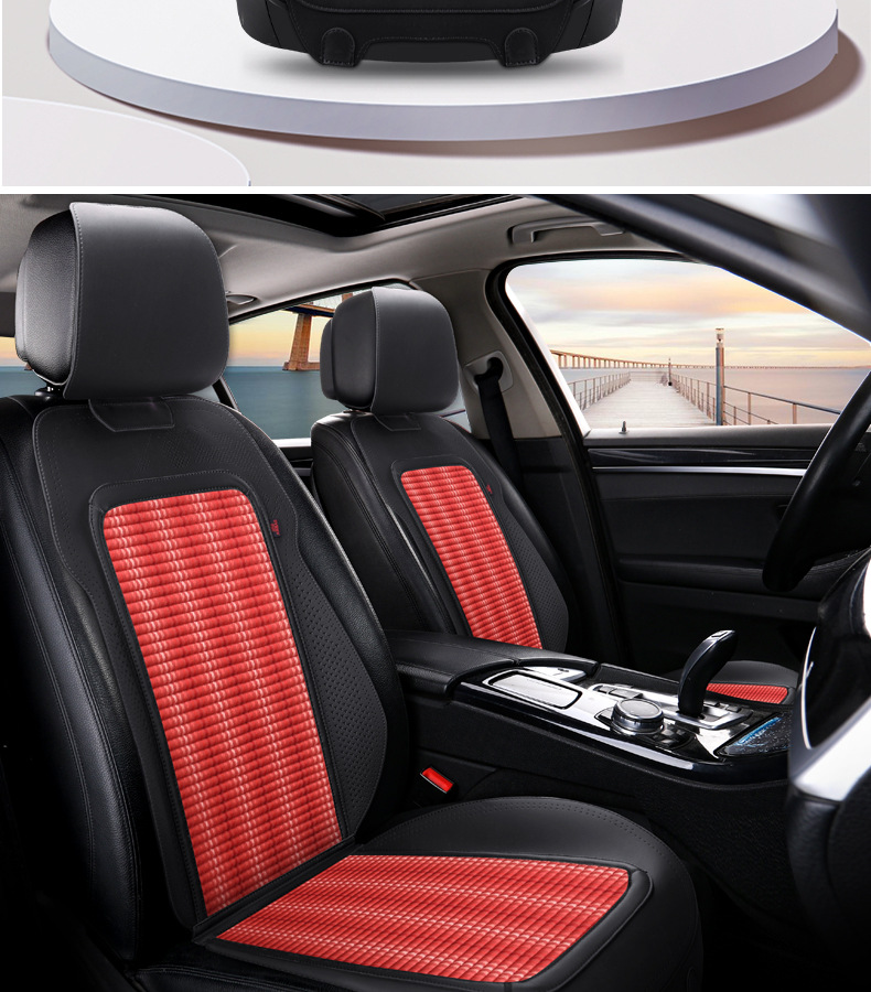 Car Seat Cushion, All-Season Saddle Cushion, Universal Perforated Trendy Health-Preserving Half-Pack Linen High-End Car Seat Cushion, Non-Slip