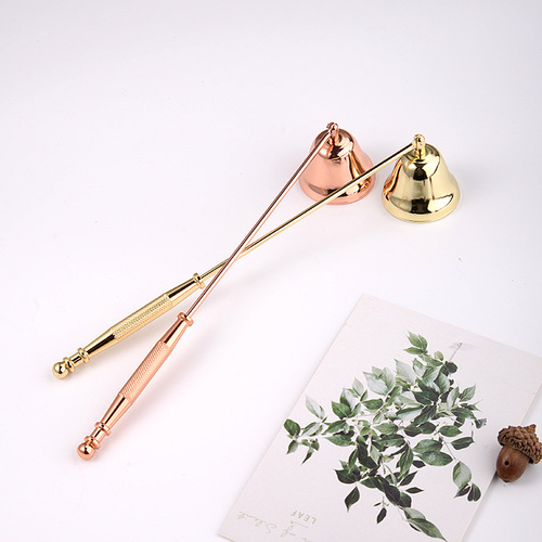 Manufacturer stainless steel aromatherapy candle extinguisher tool three-piece set candle wick scissors bell cover hook wholesale