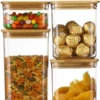 Set of four square bamboo lids [0.5L+1.2L+1.8L+2.4L]