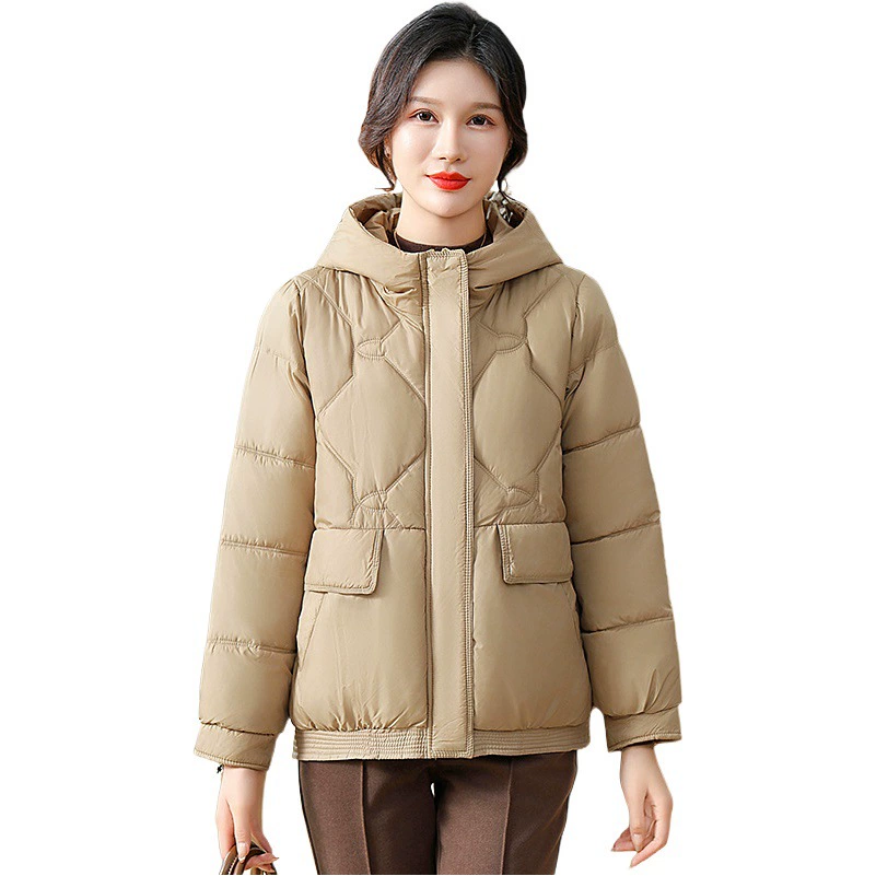 Зимнее пальто для молодой мамы, короткая куртка на хлопковой подкладке, теплая утолщенная куртка на хлопковой подкладке для женщин среднего и пожилого возраста, Женская Стеганая куртка на хлопковой подкладке