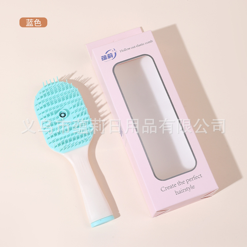 Peine para el cuidado del cabello con aceite esencial Yunli, distribuye el líquido uniformemente sin ensuciar las manos, suaviza el encrespamiento, fortalece las raíces del cabello y crea un estilo voluminoso.