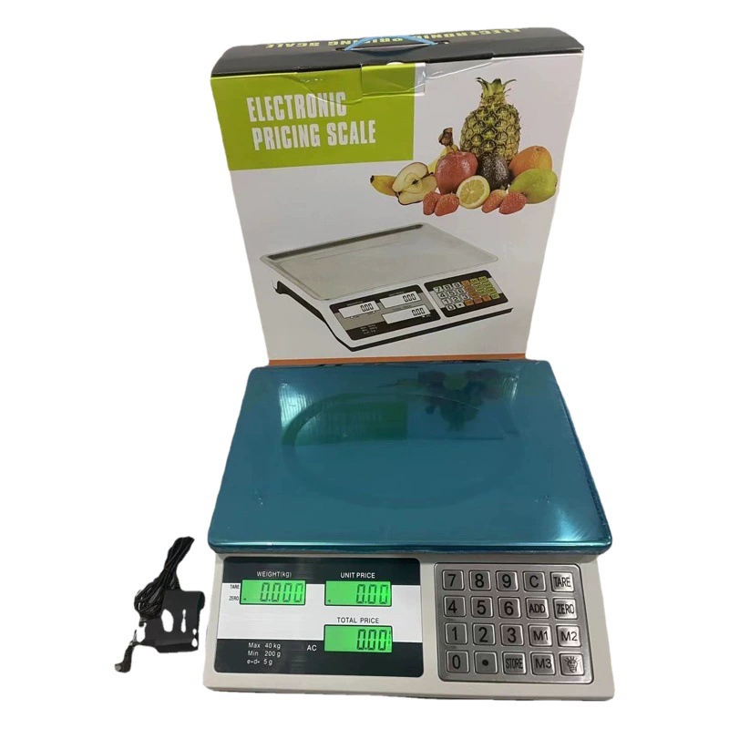 Внешняя торговля Экспорт электронные весы шкала ценообразования масштаб плода Опционная стальная Кнопка 40 кг нейтральная Английская упаковка