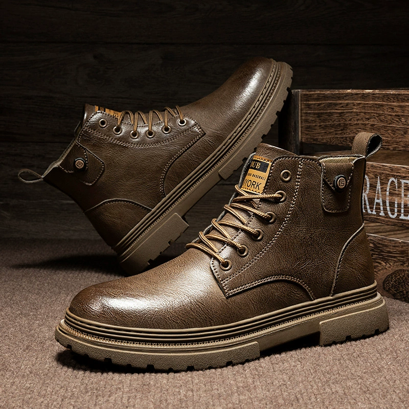 Новая мужская обувь среднего и высокого уровня, ретро мужские ботинки увеличены