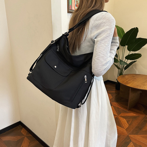Minimalist Large Capacity Commuter Bag for Women 2025 New Style Trendy Fashion Casual Student Versatile Single Shoulder Crossbody Tote Bag