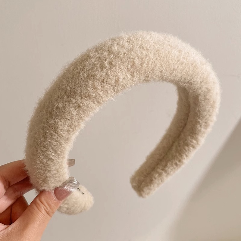 Otoño e Invierno Internet celebridad nueva diadema marrón femenino alto cráneo superior horquilla pelo de ala ancha pelo paquete presionando headwear lavado de cara diadema al por mayor