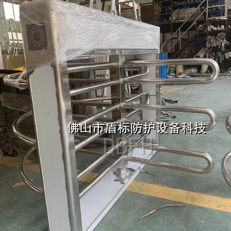 半高电动旋转门单位人行进出十字型转闸机不锈钢成品栅栏开关道闸