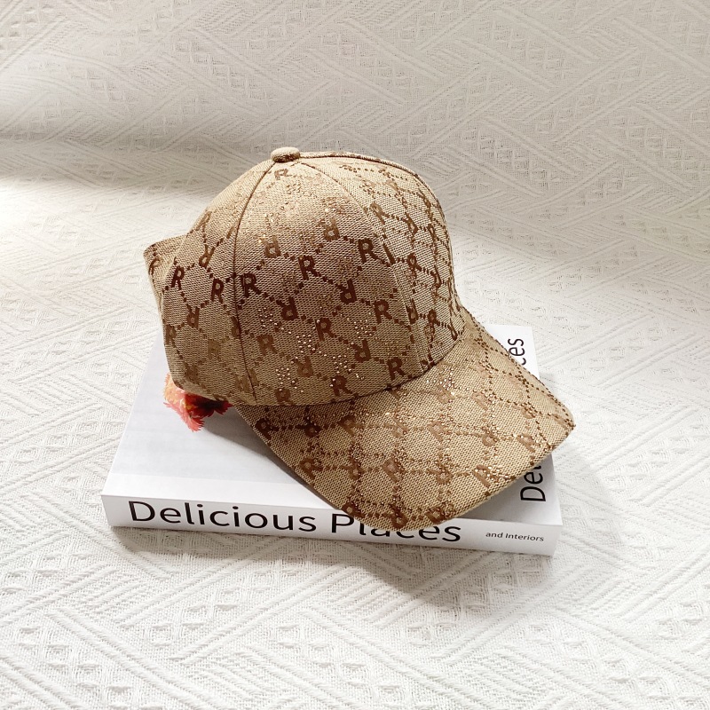 Cappellino da baseball jacquard lettera diamante cappello sole_voghion.com